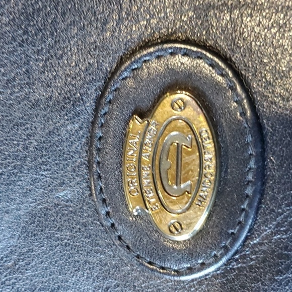 Etienne Aigner Vintage navy leather shoulder handbag 4 compartments - Picture 2 of 15